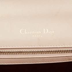 Dior Cream Patent Leather Medium Diorama Shoulder Bag