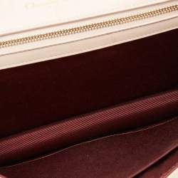 Dior Cream Patent Leather Medium Diorama Shoulder Bag