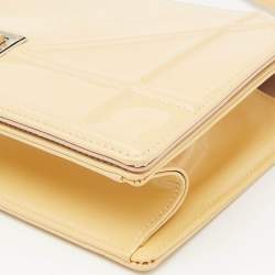 Dior Cream Patent Leather Medium Diorama Shoulder Bag