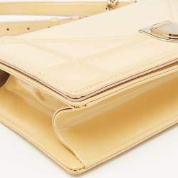 Dior Cream Patent Leather Medium Diorama Shoulder Bag