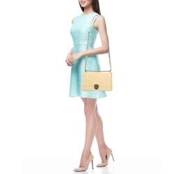 Dior Cream Patent Leather Medium Diorama Shoulder Bag