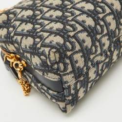 Pre Owned Christian Dior Navy Blue Oblique Canvas 30 Montaigne D-Cosy Mini Bag