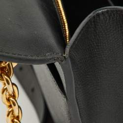Dior Dark Grey Leather Small 30 Montaigne Flap Shoulder Bag