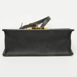 Dior Dark Grey Leather Small 30 Montaigne Flap Shoulder Bag