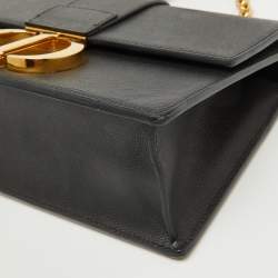 Dior Dark Grey Leather Small 30 Montaigne Flap Shoulder Bag