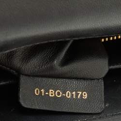 Dior Dark Grey Leather Small 30 Montaigne Flap Shoulder Bag