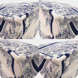 Christian Dior White Canvas Large Embroidered Book Tote Bag