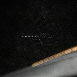 Pre Owned Christian Dior Black Leather Caro Double Pouch Shoulder Bag