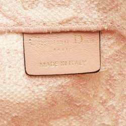 Pre Owned Dior Pink/White Embroidered Canvas Large Toile de Jouy Book Tote