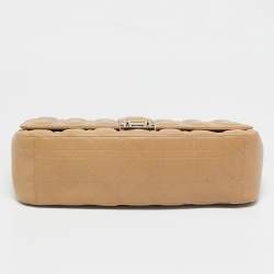 Dior Beige Cannage Leather Large Miss Dior Flap Bag