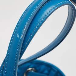 Pre Owned Dior Blue Cannage Coated Canvas Medium Panarea Tote