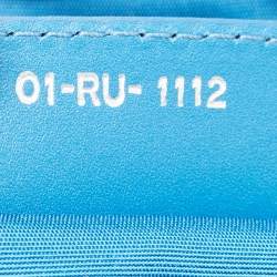 Pre Owned Dior Blue Cannage Coated Canvas Medium Panarea Tote