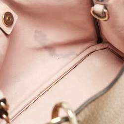 Pre Owned Dior Gold Leather Mini Diorissimo Tote