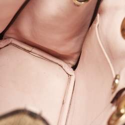 Pre Owned Dior Gold Leather Mini Diorissimo Tote