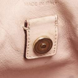 Pre Owned Dior Gold Leather Mini Diorissimo Tote