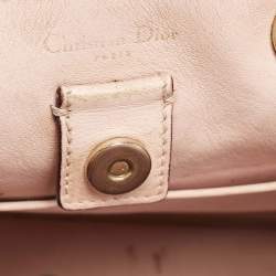 Pre Owned Dior Gold Leather Mini Diorissimo Tote