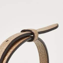 Pre Owned Dior Gold Leather Mini Diorissimo Tote