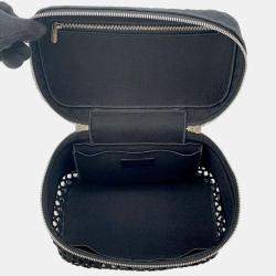 Dior travel Vanity Bag Black Canvas