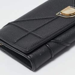 Dior Black Leather Diorama Chain Clutch