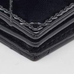 Dior Black Cannage Patent Leather Lady Dior Card Case