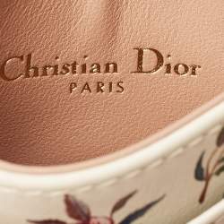 Pre Owned Dior Multicolor Floral Print Leather Caro Card Holder
