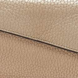 Dior Gold Leather Trifold Wallet