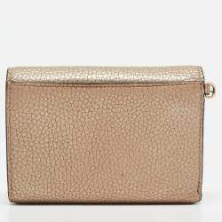 Dior Gold Leather Trifold Wallet
