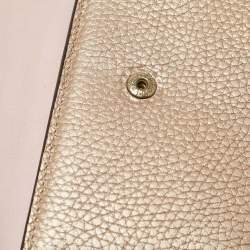 Dior Gold Leather Trifold Wallet