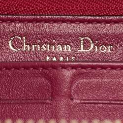 Pre Owned Dior Black Leather Diorissimo Voyageur Zip Around Wallet