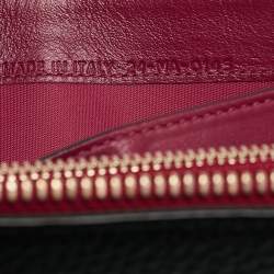 Pre Owned Dior Black Leather Diorissimo Voyageur Zip Around Wallet