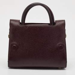 Pre Owned Dior Burgundy Leather Mini Diorever Tote