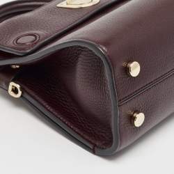 Pre Owned Dior Burgundy Leather Mini Diorever Tote