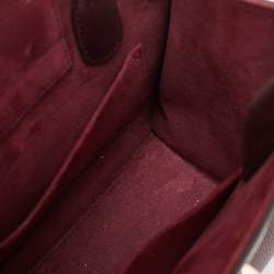 Pre Owned Dior Burgundy Leather Mini Diorever Tote