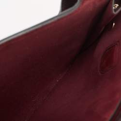 Pre Owned Dior Burgundy Leather Mini Diorever Tote