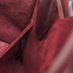 Pre Owned Dior Burgundy Leather Mini Diorever Tote