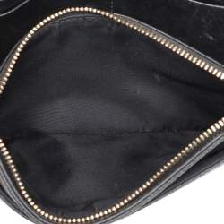 Pre Owned Dior Black Leather Diorama Wallet on Chain