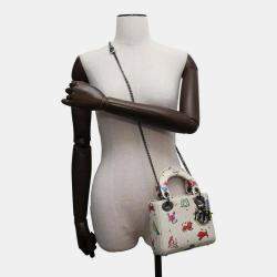 Dior Constellation Ivory/Multicolor Leather Lady Dior Mini  Bag