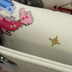 Dior Constellation Ivory/Multicolor Leather Lady Dior Mini  Bag