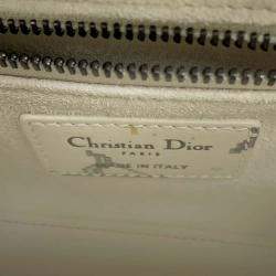 Dior Constellation Ivory/Multicolor Leather Lady Dior Mini  Bag