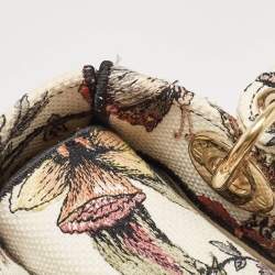 Pre Owned Dior Multicolor Floral Embroidered Canvas Medium Lady D-Lite Tote