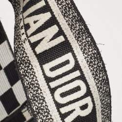 Dior Black/White Leather Miss J'Adior Checkered Crossbody Bag