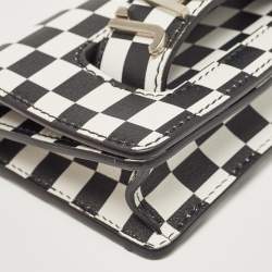 Dior Black/White Leather Miss J'Adior Checkered Crossbody Bag