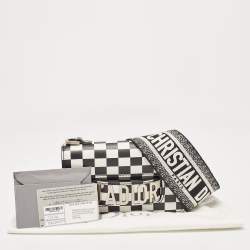Dior Black/White Leather Miss J'Adior Checkered Crossbody Bag