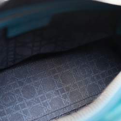 Pre Owned Dior Blue Cannage Patent Leather Large Lady Dior Tote