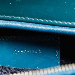 Pre Owned Dior Blue Cannage Patent Leather Large Lady Dior Tote