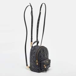 Dior Black Cannage Leather Dioramour Mini Backpack