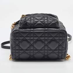 Dior Black Cannage Leather Dioramour Mini Backpack