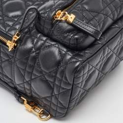 Dior Black Cannage Leather Dioramour Mini Backpack