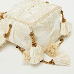 Dior Beige/Gold Rêve d'Infini Embroidery Canvas Small D-Bubble Bucket Bag