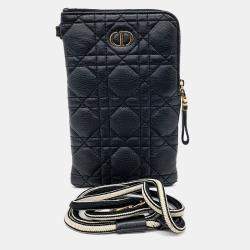 Dior Black Leather Caro Strap Multi Pouch Bag
